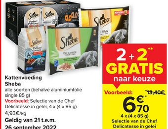 Carrefour Sheba Kattenvoeding aanbieding