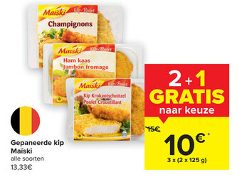 Carrefour Gepaneerde Kip Maiski Alle Soorten aanbieding