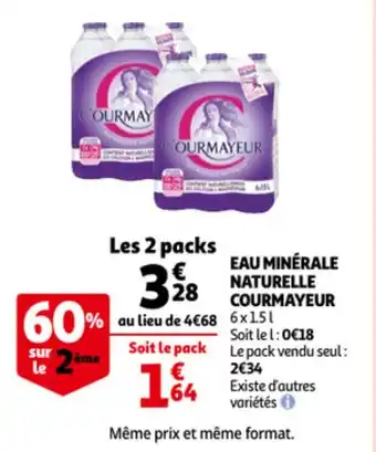 Auchan Eau Minerale Naturelle Courmayeur aanbieding