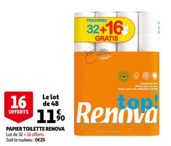 Auchan Papier Toilette Renova aanbieding