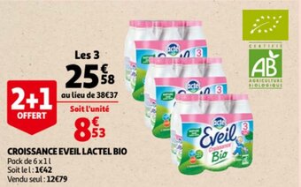 Auchan Croissance Eveil Lactel Bio aanbieding