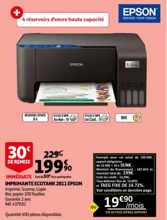 Epson Imprimante Ecotank 2811