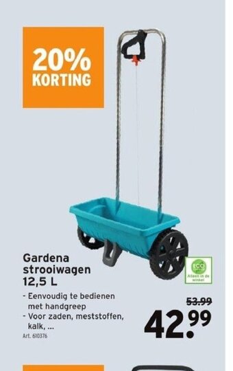 Gardena strooiwagen 12.5l