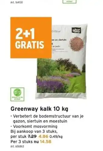 GAMMA Greenway kalk 10kg aanbieding