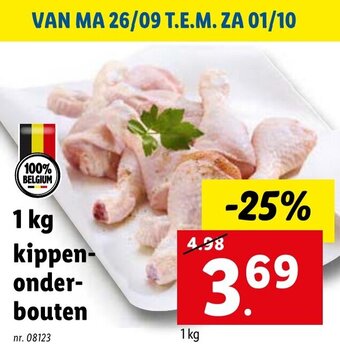 Lidl 1 kg kippenonderbouten aanbieding