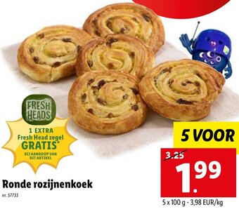 Lidl Ronde rozijnenkoek aanbieding