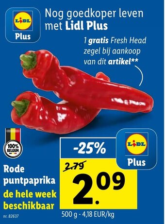 Lidl Rode puntpaprika aanbieding