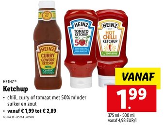 Lidl Heinz Ketchup aanbieding