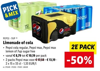 Lidl Pepsi-7Up Limonade of cola aanbieding