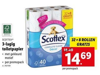 Lidl Scottex 3-lagig toiletpapier aanbieding