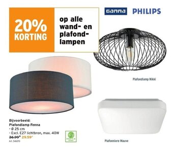 GAMMA Plafondlamp fenna aanbieding