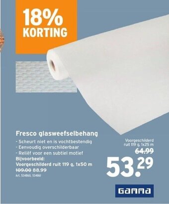 GAMMA Fresco glasweefselbehang aanbieding