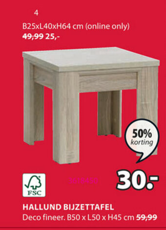 Jysk Hallund Bijzettafel aanbieding