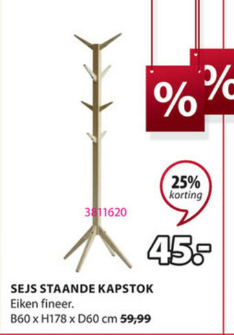 Jysk Sejs Staande Kapstok aanbieding