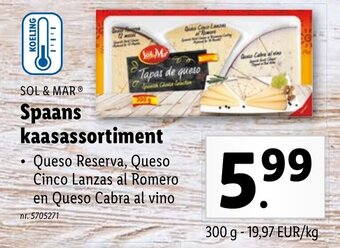 Lidl Sol & Mar Spaans kaasassortiment aanbieding