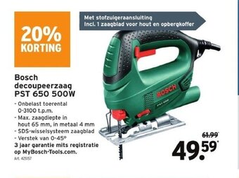 GAMMA Bosch decoupeerzaag PST 650 500W aanbieding