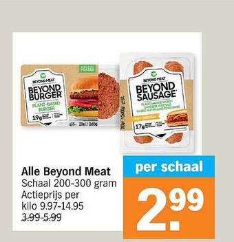 Albert Heijn Alle beyond meat aanbieding