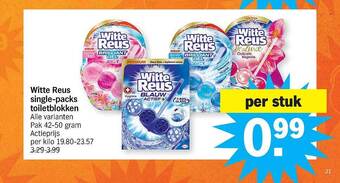 Albert Heijn Witte reus singlepacks toiletblokken aanbieding