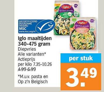 Albert Heijn Iglo maaltijden aanbieding