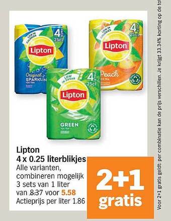 Albert Heijn Lipton aanbieding