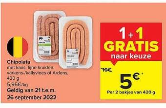 Carrefour Chipolata aanbieding