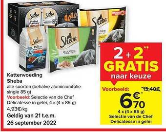 Carrefour Kattenvoeding sheba aanbieding