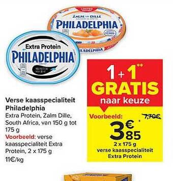 Carrefour Verse kaasspecialiteit philadelphia aanbieding