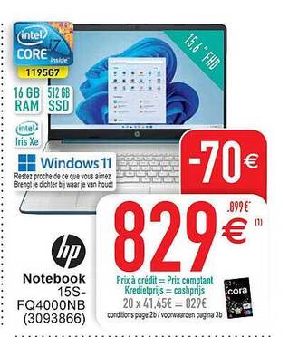Cora Hp notebook aanbieding