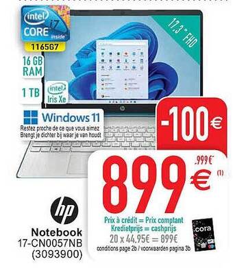Cora Hp notebook aanbieding