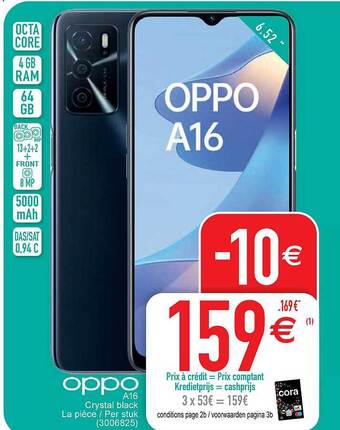 Cora Oppo a16 aanbieding