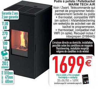 Pelletkachel warm tech air
