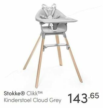 Baby & Tiener Stokke clikk kinderstoel cloud grey aanbieding
