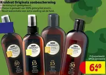Kruidvat Kruidvat originals zonbescherming spf30 zonneolie aanbieding