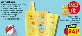 Kruidvat Spf50+ zonnecrème + gratis zonnehoedje aanbieding