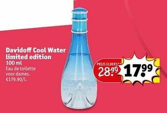 Kruidvat Davidoff cool water limited edition edt aanbieding