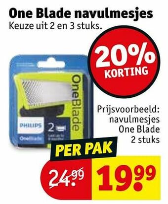 Kruidvat Navulmesjes one blade aanbieding