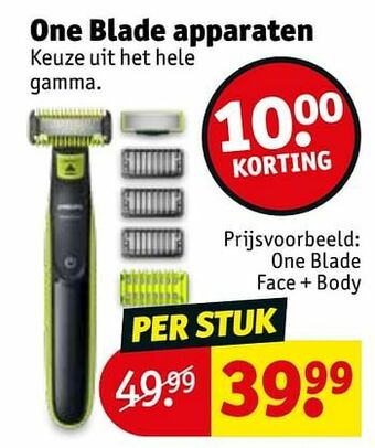 Kruidvat One blade face + body aanbieding