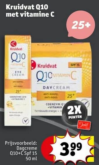 Kruidvat Dagcreme q10+c spf 15 aanbieding