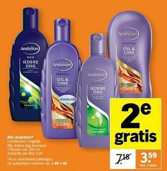 Albert Heijn Andrélon iedere dag shampoo aanbieding