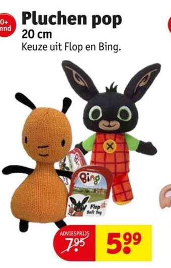 Kruidvat Pluchen Pop 20cm aanbieding