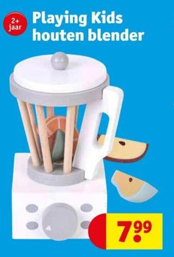 Kruidvat Playing Kids Houten Blender aanbieding