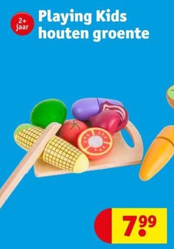 Kruidvat Playing Kids Houten Groente aanbieding