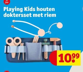 Kruidvat Playing Kids Houten Doktersset Met Riem aanbieding