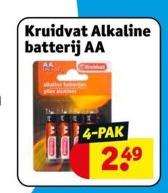Kruidvat Kruidvat Alkaline Batterij AA aanbieding