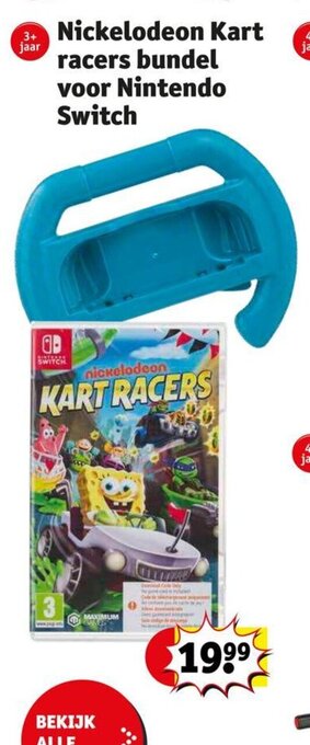 Kruidvat Nickelodeon Kart Racers Bundel Voor Nintendo Switch aanbieding