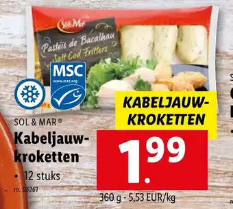 Lidl Sol & Mar Kabeljauwkroketten aanbieding