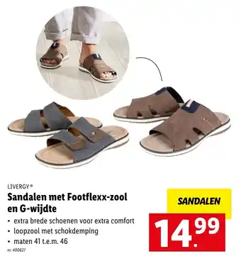Lidl Livergy Sandalen met Footflexx-zool en G-wijdte aanbieding