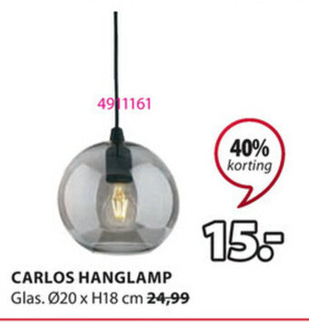 Jysk Carlos Hanglamp aanbieding