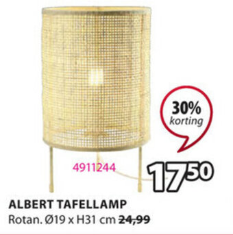 Jysk Albert Tafellamp aanbieding