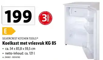 Lidl Silvercrest Kitchen Tools Koelkast met vriesvak KG 85 aanbieding
